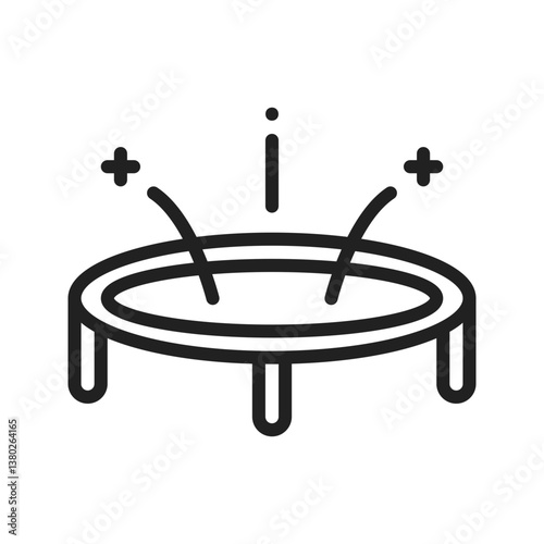 Trampoline icon vector image. Suitable for mobile apps, web apps and print media.