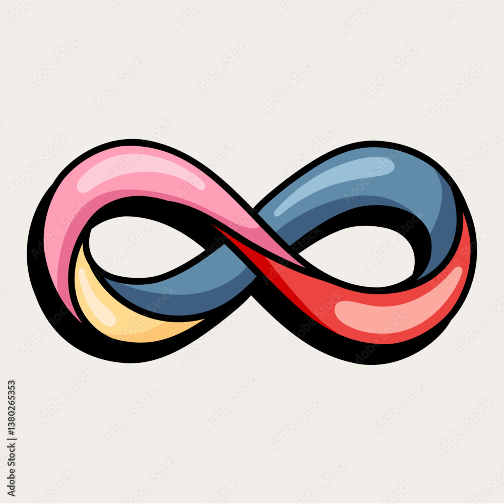 Pastel Infinity Symbol Illustration