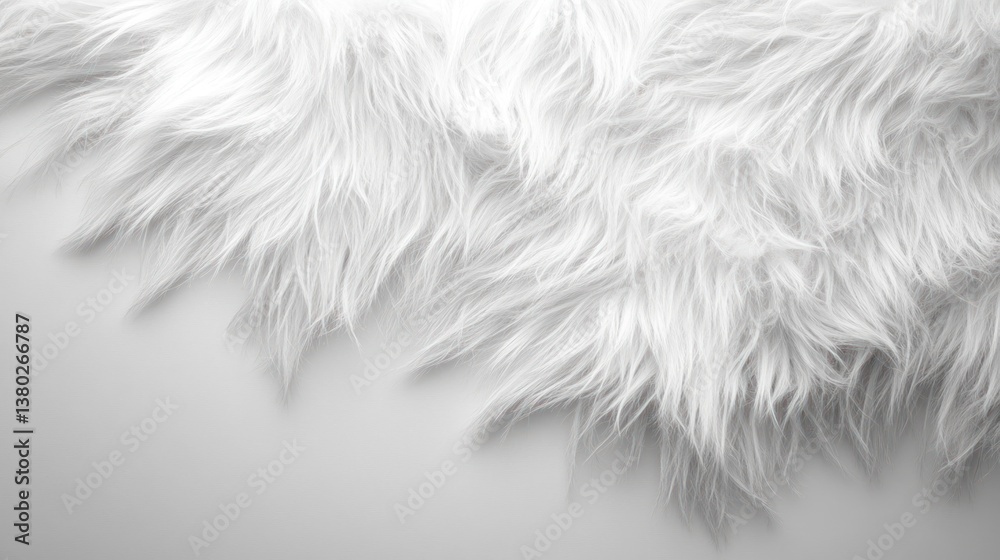 Obraz premium White Fluffy Fur Texture Background Image