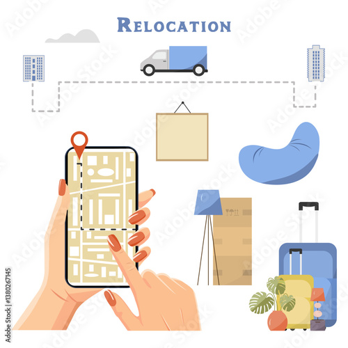 Relocation Change Residence Delivery Moving route