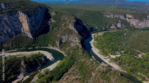 Gorges d'Ardèche drones shots in the South of the France 