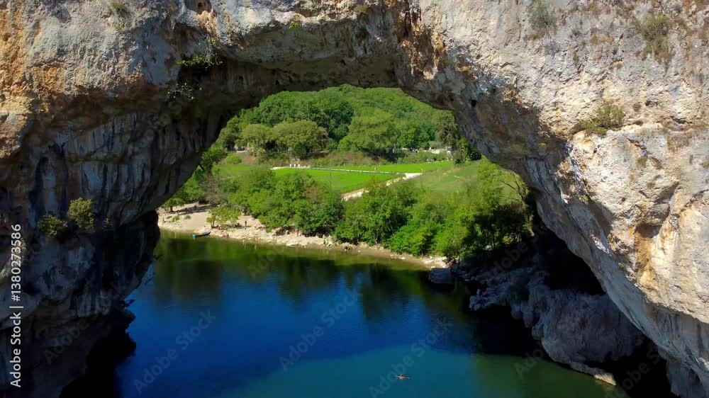 Gorges d'Ardèche drones shots in the South of the France Gorges d'Ardèche drones shots in the South of the France