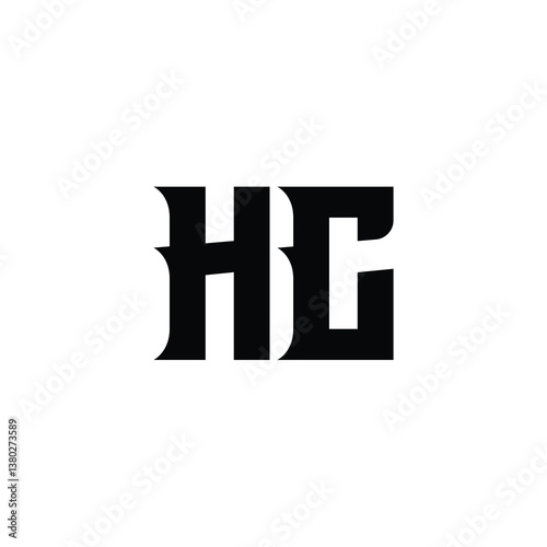 Free Download HC monogram logo design letter text name symbol monochrome logotype alphabet character simple logo - GFXLoad