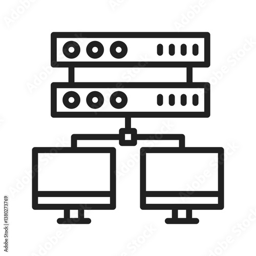 Server Network icon vector image. Suitable for mobile apps, web apps and print media.