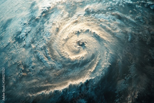 Obraz na płótnie Cyclone Swirling in the Atmosphere, scenic view of an intense formation, weather turbulence changing the landscape w salonie