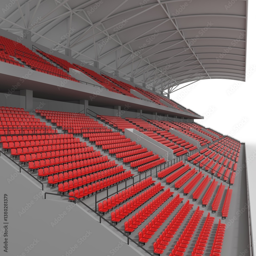 Fototapeta premium 3d render Bleachers design element. Furniture
