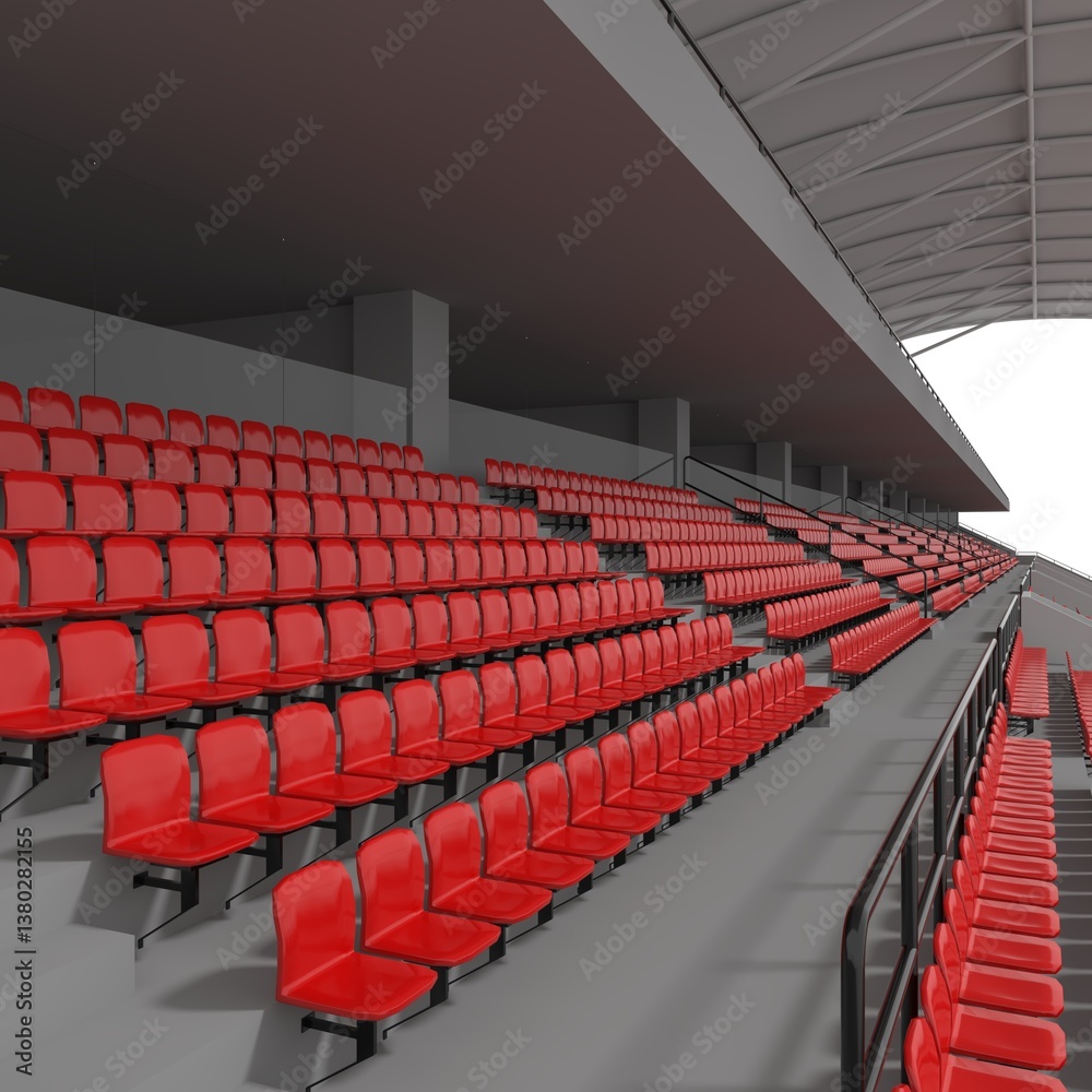Fototapeta premium 3d render Bleachers design element. Furniture