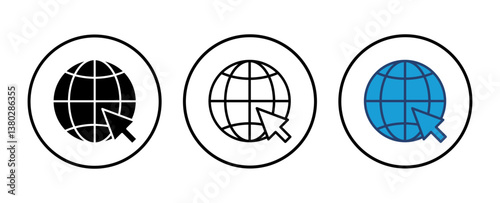 Web icon vector. go to web icon. web click icon