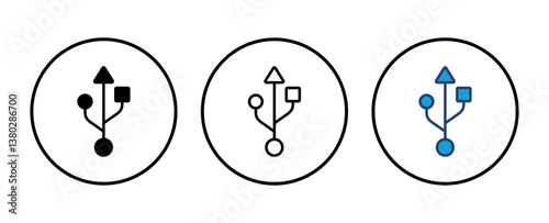 Usb icon vector. Flash disk icon vector