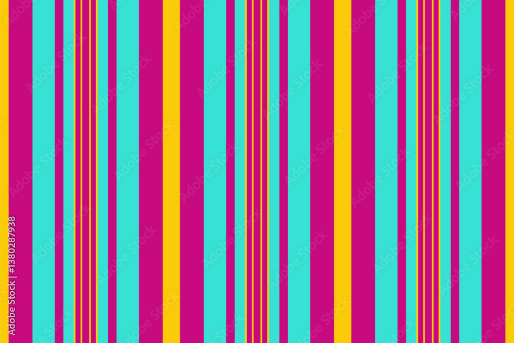 Obraz premium Patin stripe vector lines, iconic texture fabric textile. Iouth pattern background seamless vertical in pink and bright colors.