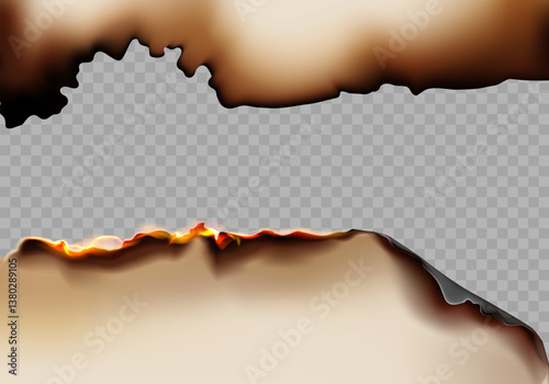 Burned paper Realistic background