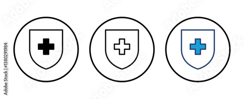 Health insurance icon vector. Insurance health document icon