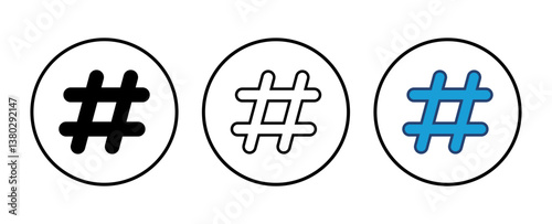 Hashtag icon vector. hashtag symbol