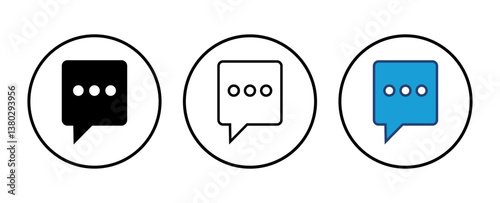 Chat icon vector. speech bubble icon. comment icon vector. message. contact us