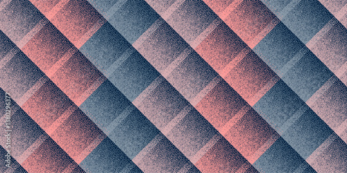 Halftone dot rhombus shapes vector geometric seamless pattern. Points grain t...