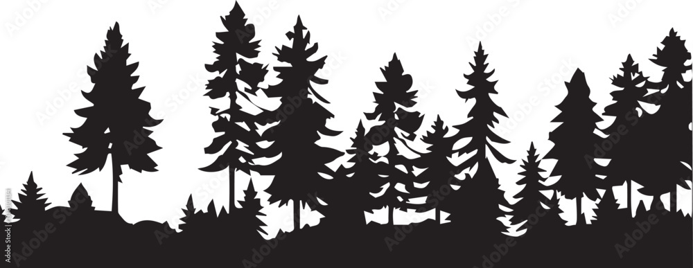 Obraz premium set of grass silhouettes