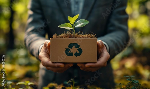 hands holding a plant