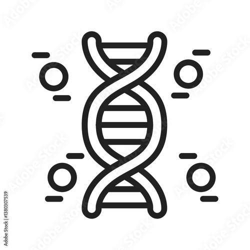 Genes icon vector image. Suitable for mobile apps, web apps and print media.