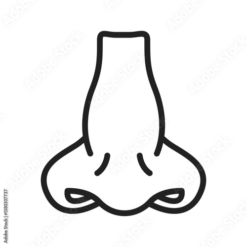 Nose icon vector image. Suitable for mobile apps, web apps and print media.
