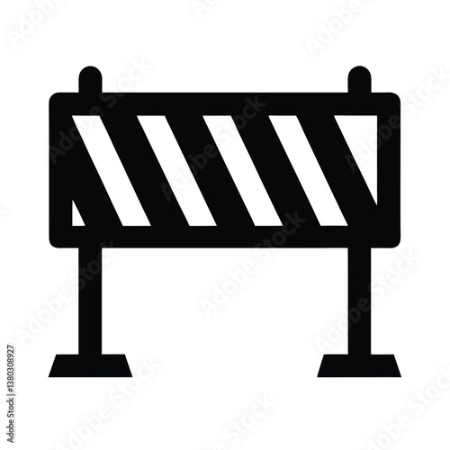 Traffic Safety Barrier Vector Illustration.