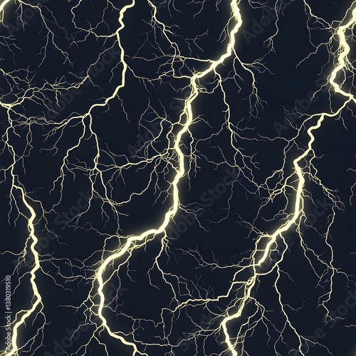 A seamless high-resolution texture featu a striking pattern of coil-inspired lightning bolts branching across a dark background perfect for digital design projects and
