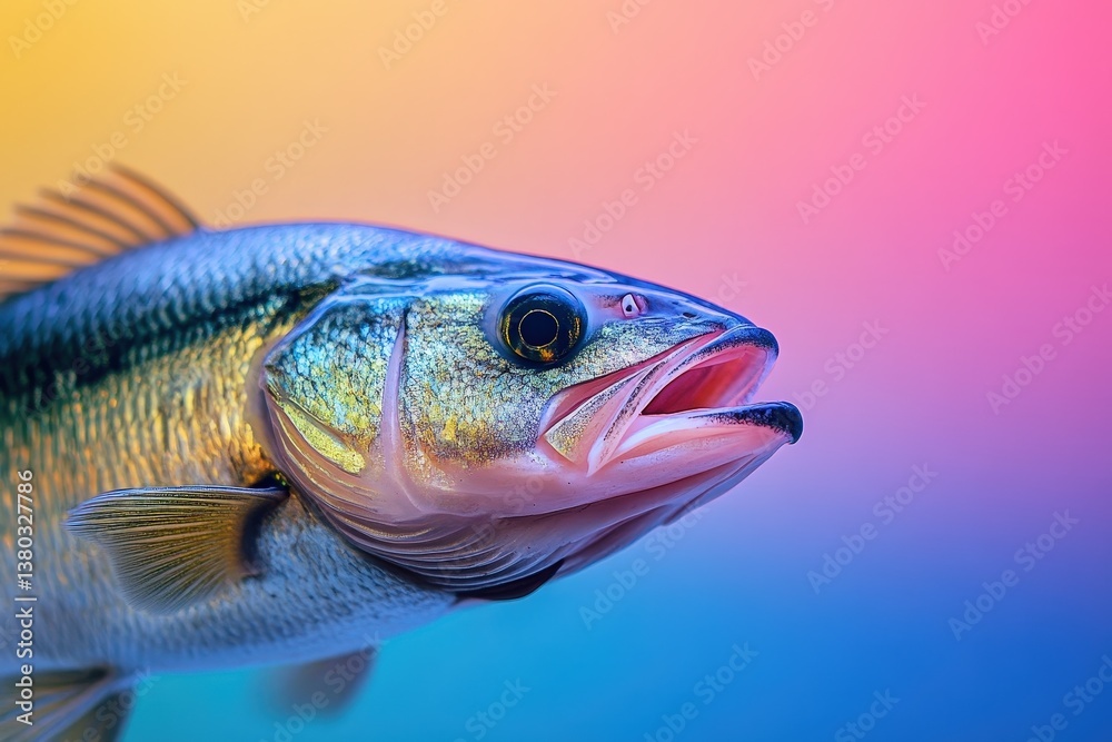 Fototapeta premium A close up image of a fish with an open mouth