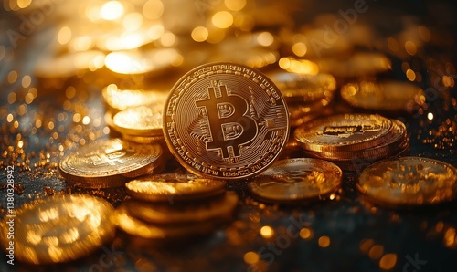 close up of gold coins