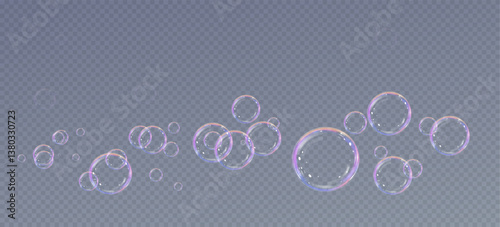 Soap bubble.Flying bubble.Vector.Background.
Soap bubbles background