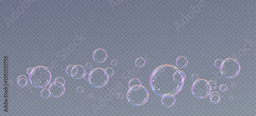 Soap bubble.Flying bubble.Vector.Background.
Soap bubbles background