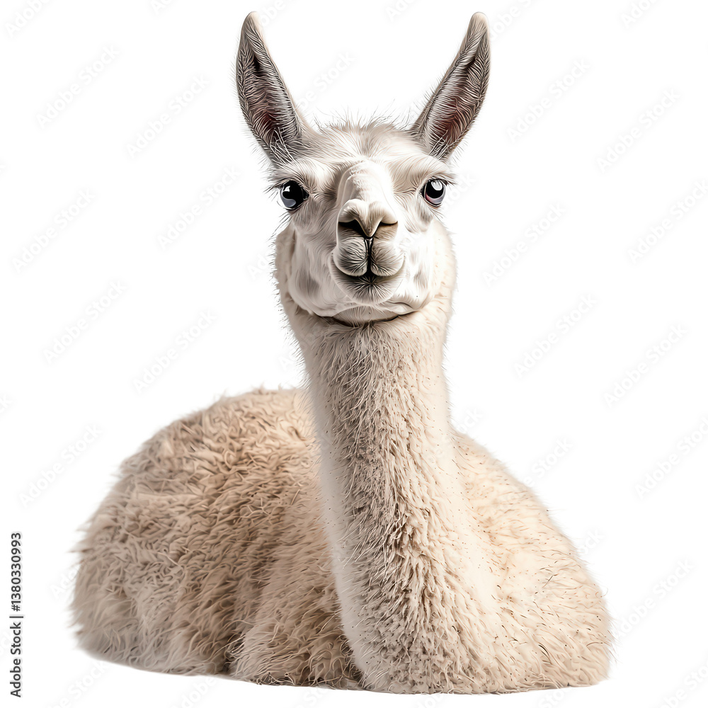 Obraz premium A Llama Isolated on transparent background, png