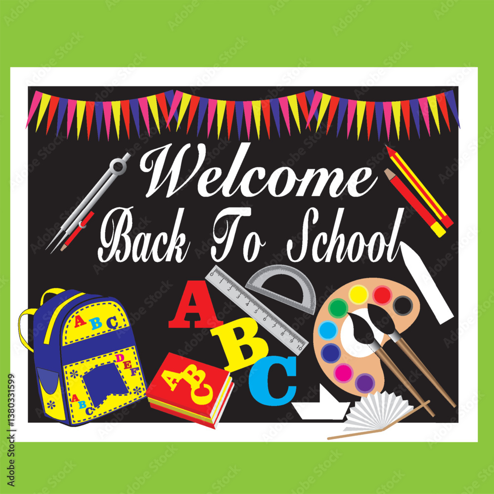 Naklejka premium Welcome Back To School Image