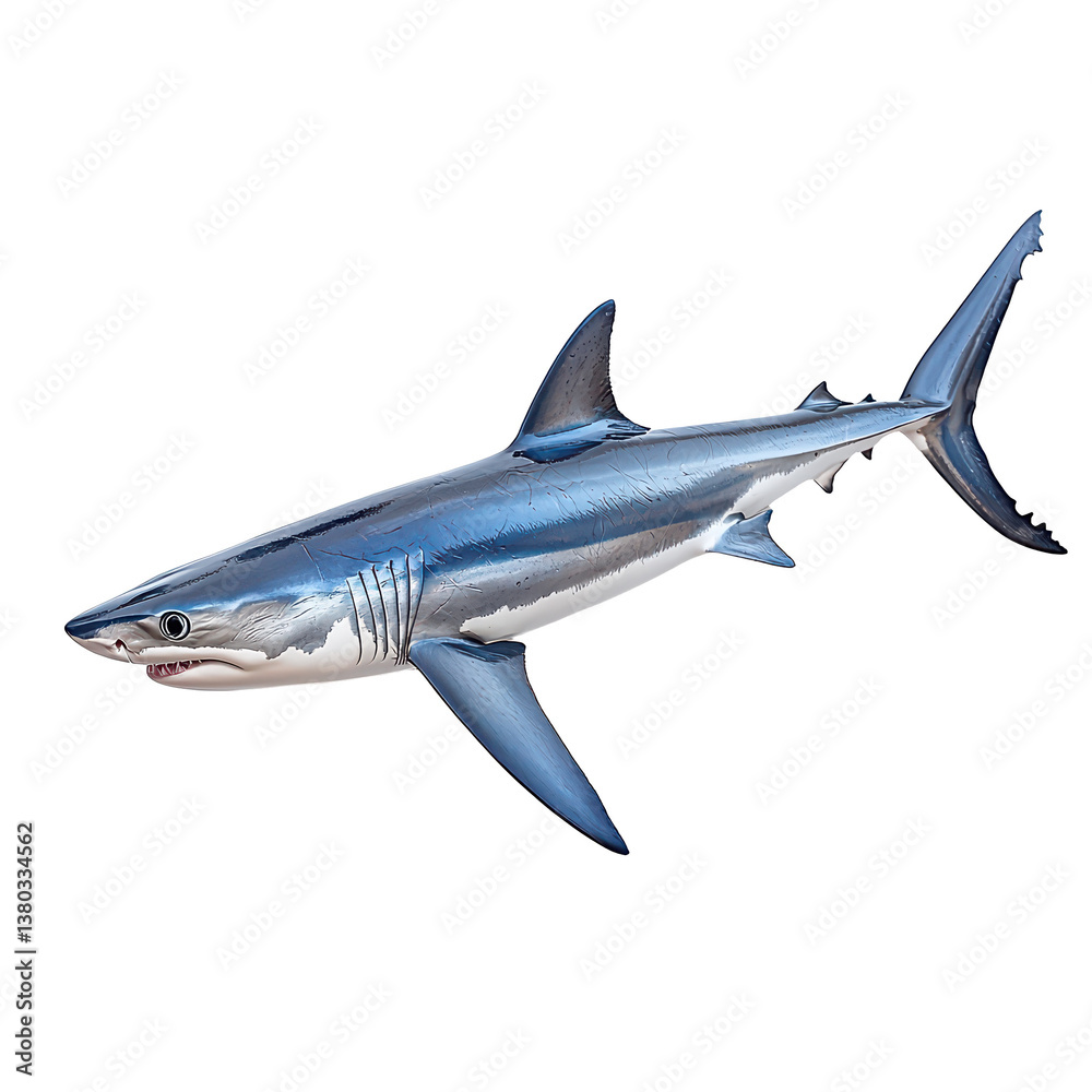 Fototapeta premium A Mako Shark Isolated on transparent background, png