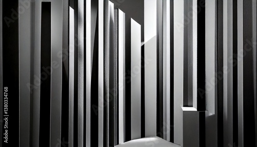 Minimalist Black and White Geometric Shadows