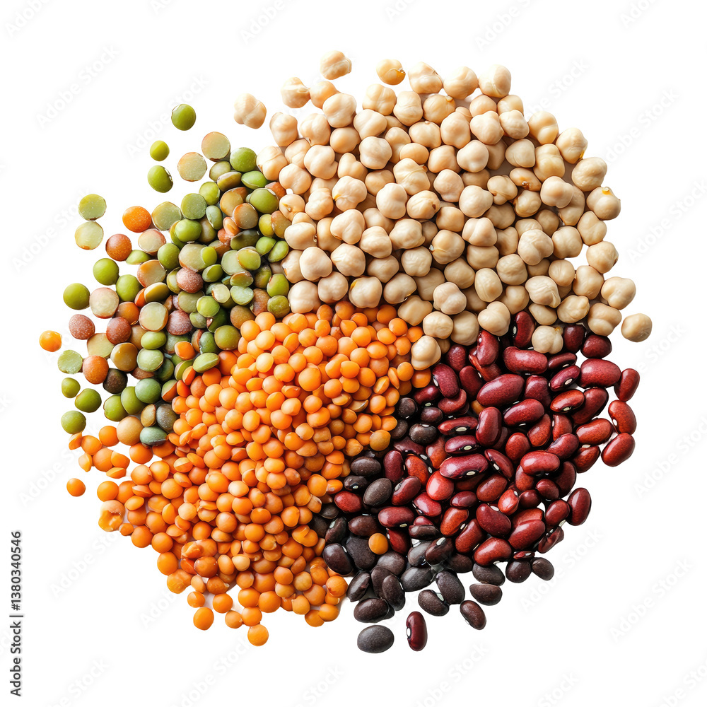Mixed Legumes Variety on transparent background Mixed Legumes Variety on transparent background