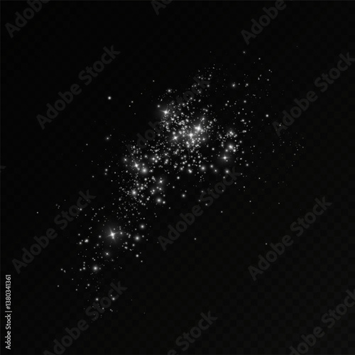 
Shimmering particles. Dust sparkles. Light effect.