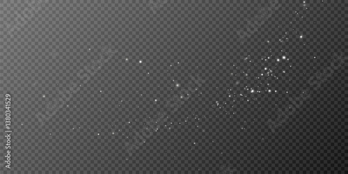 
Shimmering particles. Dust sparkles. Light effect.