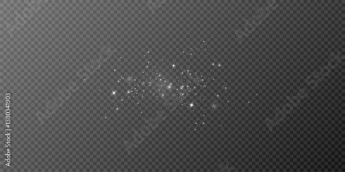 
Shimmering particles. Dust sparkles. Light effect.