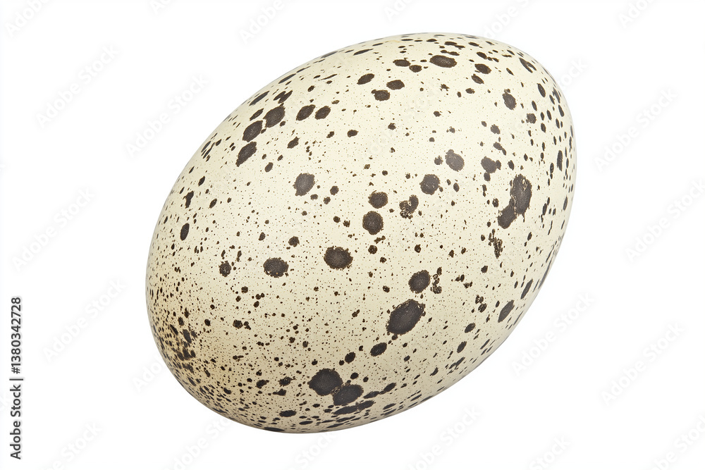 speckled quail egg isolated against white background showcases its unique texture and color, evoking sense of natural beauty and simplicity speckled quail egg isolated against white background showcases its unique texture and color, evoking sense of natural beauty and simplicity