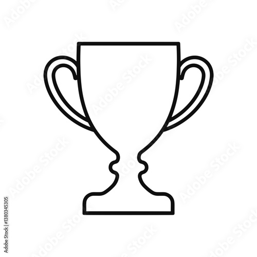 Icon trophy outline representing achievement and success  