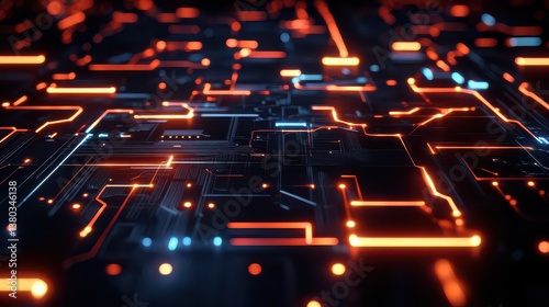 Visualized AI algorithm embedded in a silicon chip, represented by glowing digital pathways.