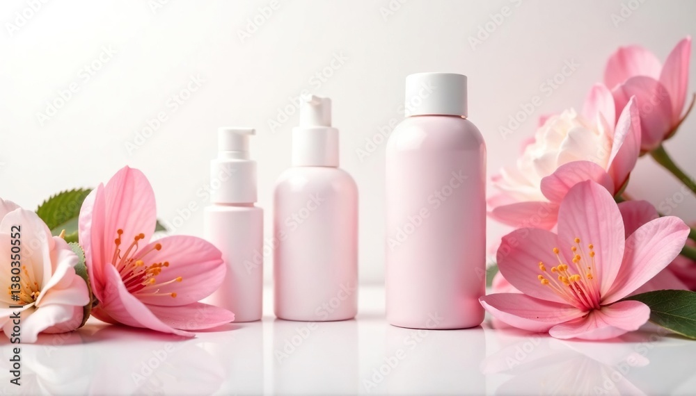 Isolated white studio setting, ideal for beauty items, product, simple Isolated white studio setting, ideal for beauty items, product, simple