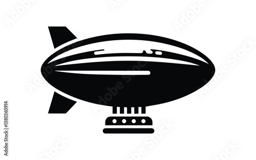 airship icon, isolated on transparent background