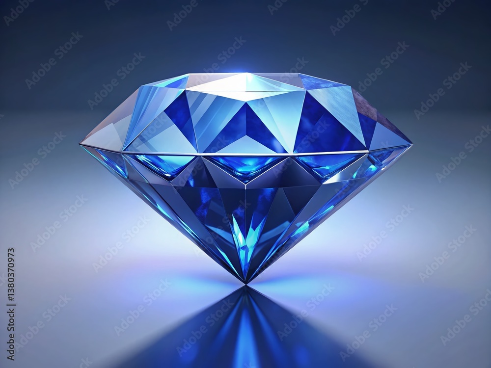 Luminous Blue Diamond 3D Render: Sparkling Gemstone Architectural Photography Luminous Blue Diamond 3D Render: Sparkling Gemstone Architectural Photography