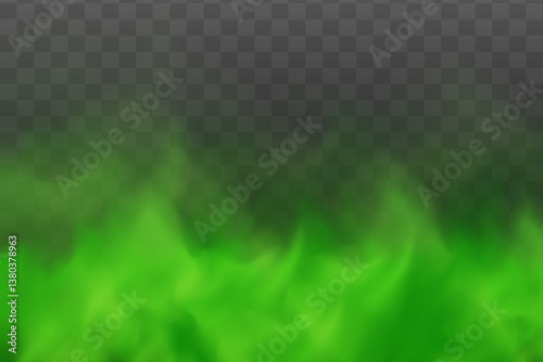 Fog effect. Smoke cloud on transparent background. Vector illustration.