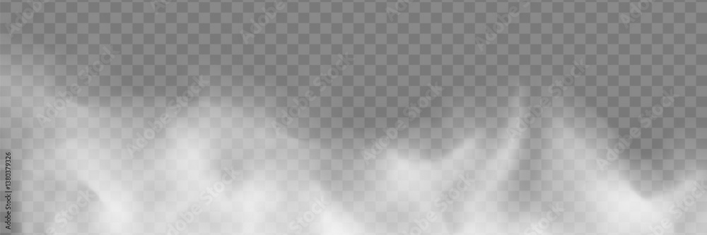 Fog effect. Smoke cloud on transparent background. Vector illustration. Fog effect. Smoke cloud on transparent background. Vector illustration.