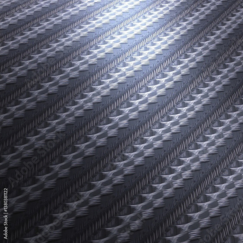 Metallic Textured Surface with Woven Diagonal Pattern