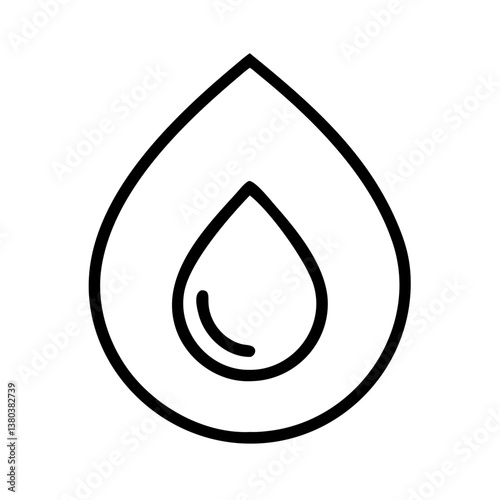 Water drop icon vector illustration simple outline design for logo or graphic design element usage needs