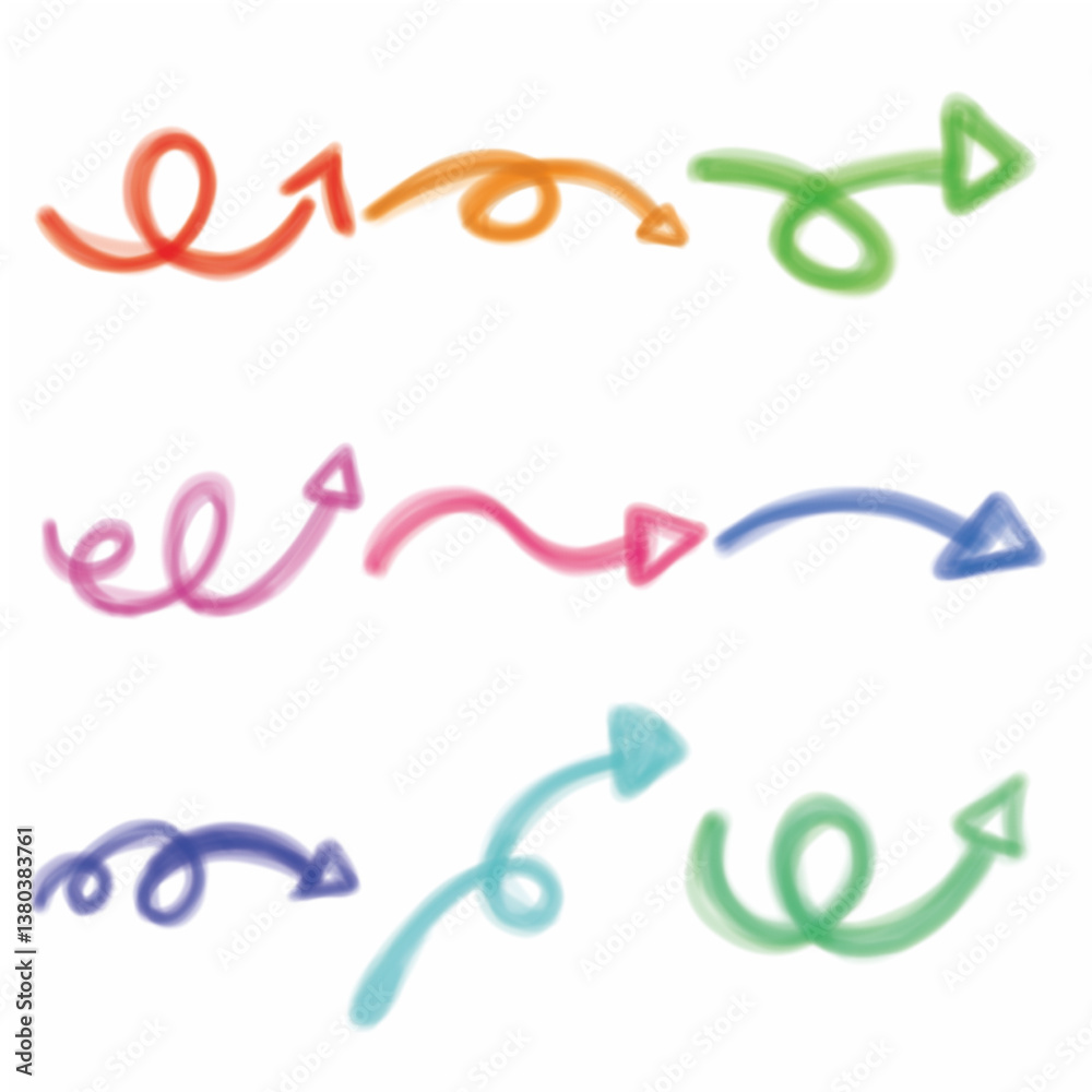 Obraz premium Collection of Arrows - Vector Illustration of Various Shapes