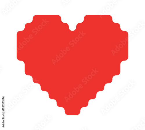 heart retro pixelated bits minimalist drawing element