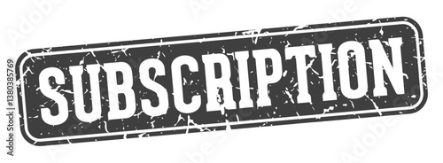 subscription rectangular sign. subscription stamp
